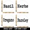 Herbs Oregano Basil Parsley Rubber Stamp Set for Stamping Crafting Planners